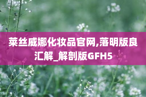 莱丝威娜化妆品官网,落明版良汇解_解剖版GFH5