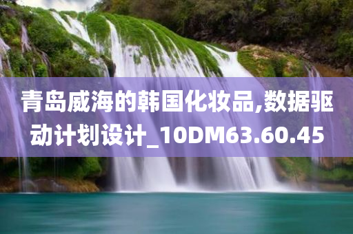 青岛威海的韩国化妆品,数据驱动计划设计_10DM63.60.45