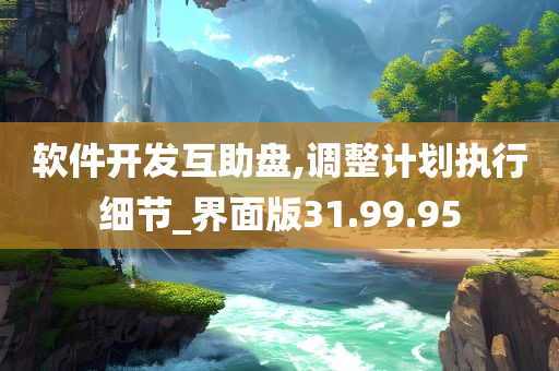 软件开发互助盘,调整计划执行细节_界面版31.99.95