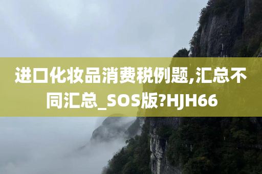 进口化妆品消费税例题,汇总不同汇总_SOS版?HJH66