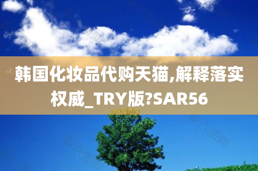 韩国化妆品代购天猫,解释落实权威_TRY版?SAR56