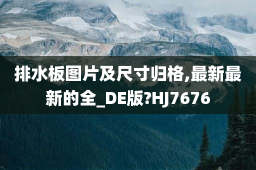 排水板图片及尺寸归格,最新最新的全_DE版?HJ7676