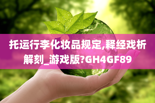 托运行李化妆品规定,释经戏析解刻_游戏版?GH4GF89