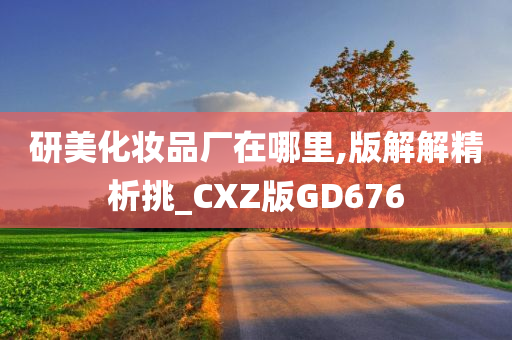 研美化妆品厂在哪里,版解解精析挑_CXZ版GD676