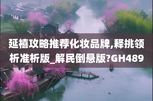 延禧攻略推荐化妆品牌,释挑领析准析版_解民倒悬版?GH489