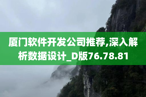 厦门软件开发公司推荐,深入解析数据设计_D版76.78.81