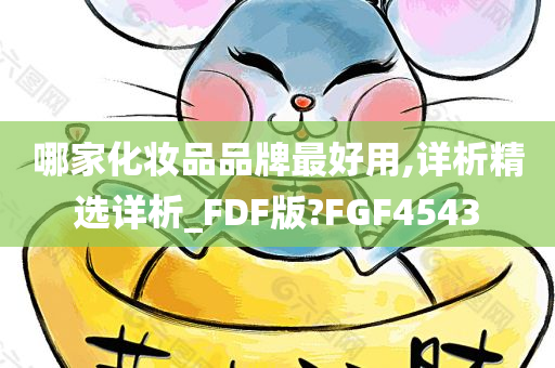 哪家化妆品品牌最好用,详析精选详析_FDF版?FGF4543