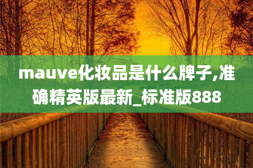 mauve化妆品是什么牌子,准确精英版最新_标准版888