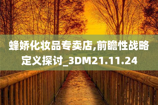 蜂娇化妆品专卖店,前瞻性战略定义探讨_3DM21.11.24