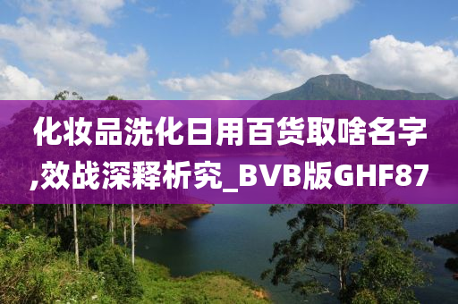 化妆品洗化日用百货取啥名字,效战深释析究_BVB版GHF87