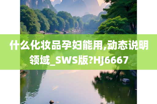 什么化妆品孕妇能用,动态说明领域_SWS版?HJ6667