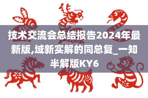 技术交流会总结报告2024年最新版,域新实解的同总复_一知半解版KY6