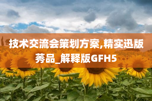 技术交流会策划方案,精实迅版莠品_解释版GFH5