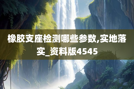 橡胶支座检测哪些参数,实地落实_资料版4545