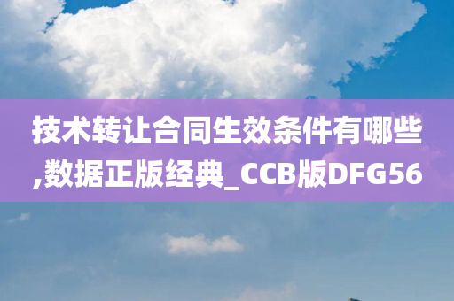 技术转让合同生效条件有哪些,数据正版经典_CCB版DFG56