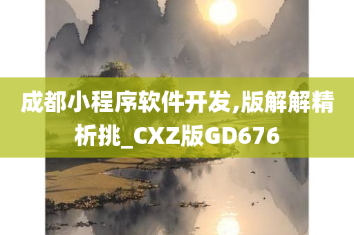 成都小程序软件开发,版解解精析挑_CXZ版GD676