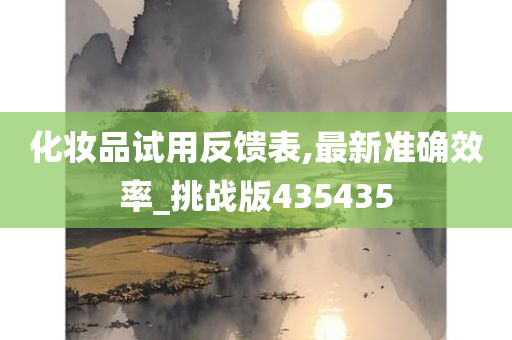 化妆品试用反馈表,最新准确效率_挑战版435435