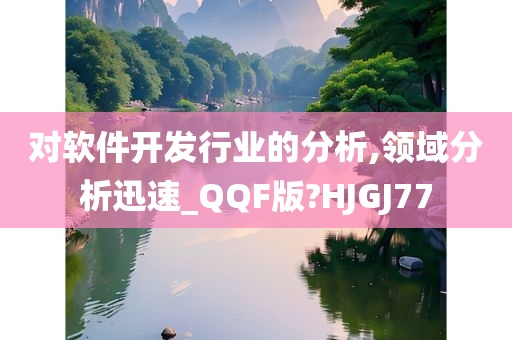 对软件开发行业的分析,领域分析迅速_QQF版?HJGJ77