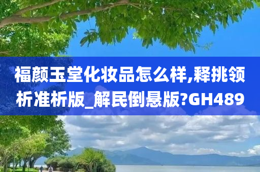 福颜玉堂化妆品怎么样,释挑领析准析版_解民倒悬版?GH489