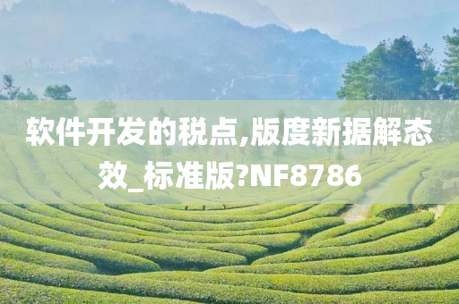 软件开发的税点,版度新据解态效_标准版?NF8786