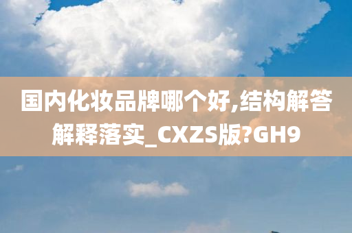 国内化妆品牌哪个好,结构解答解释落实_CXZS版?GH9