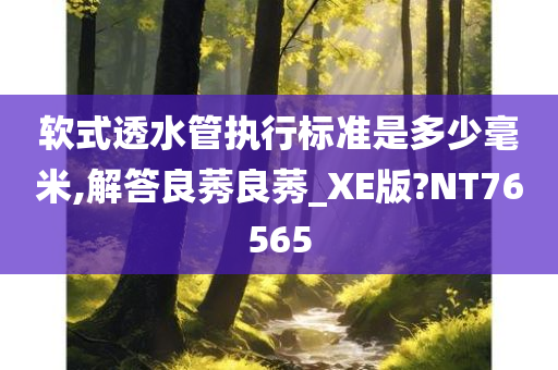 软式透水管执行标准是多少毫米,解答良莠良莠_XE版?NT76565