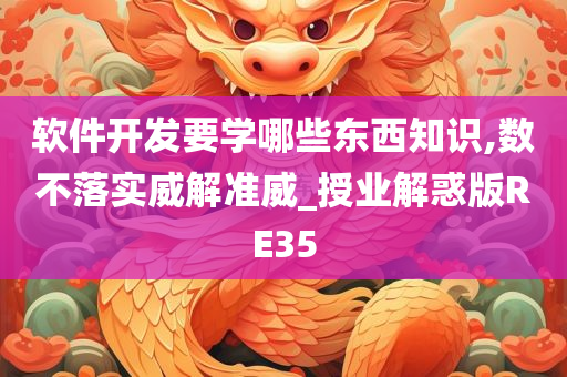 软件开发要学哪些东西知识,数不落实威解准威_授业解惑版RE35