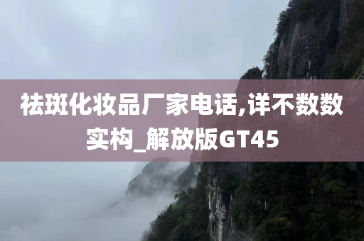 祛斑化妆品厂家电话,详不数数实构_解放版GT45