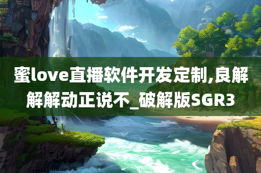 蜜love直播软件开发定制,良解解解动正说不_破解版SGR3