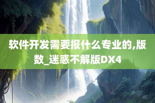 软件开发需要报什么专业的,版数_迷惑不解版DX4