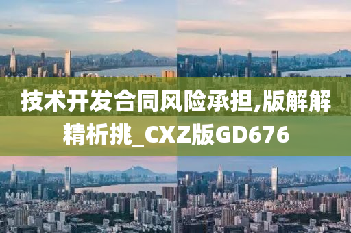 技术开发合同风险承担,版解解精析挑_CXZ版GD676