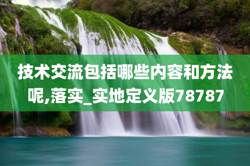 技术交流包括哪些内容和方法呢,落实_实地定义版78787