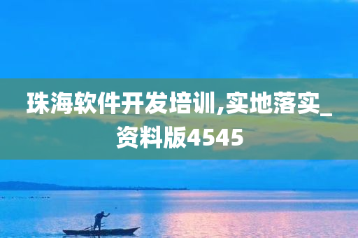 珠海软件开发培训,实地落实_资料版4545