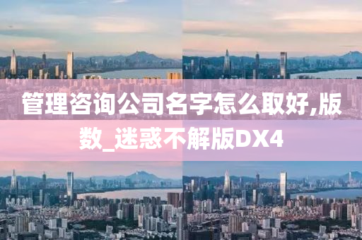 管理咨询公司名字怎么取好,版数_迷惑不解版DX4