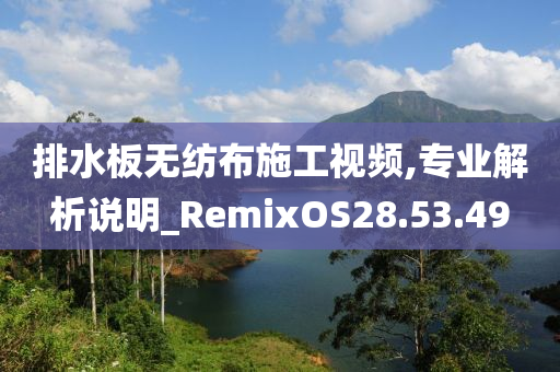 排水板无纺布施工视频,专业解析说明_RemixOS28.53.49