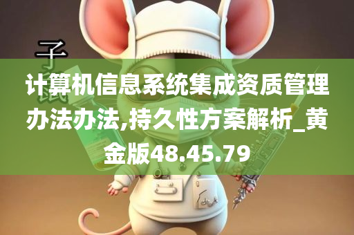 计算机信息系统集成资质管理办法办法,持久性方案解析_黄金版48.45.79