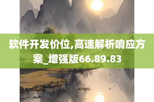 软件开发价位,高速解析响应方案_增强版66.89.83