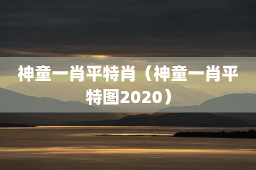 神童一肖平特肖（神童一肖平特图2020）