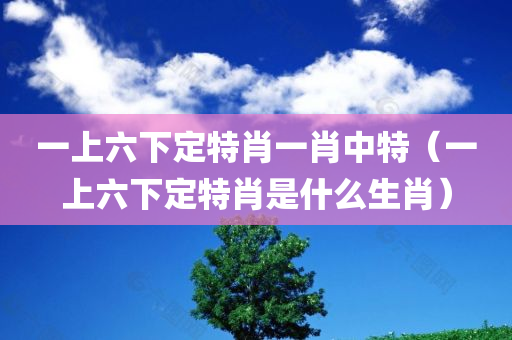 一上六下定特肖一肖中特（一上六下定特肖是什么生肖）