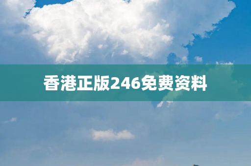 香港正版246免费资料