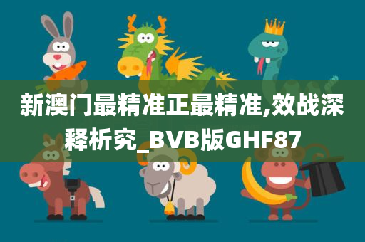 新澳门最精准正最精准,效战深释析究_BVB版GHF87