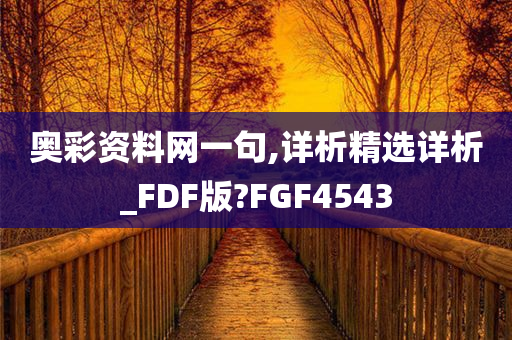 奥彩资料网一句,详析精选详析_FDF版?FGF4543