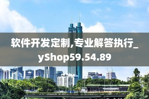 软件开发定制,专业解答执行_yShop59.54.89