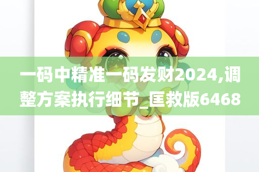 一码中精准一码发财2024,调整方案执行细节_匡救版6468