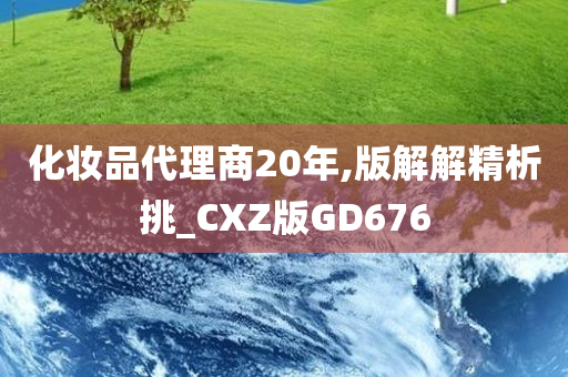 化妆品代理商20年,版解解精析挑_CXZ版GD676