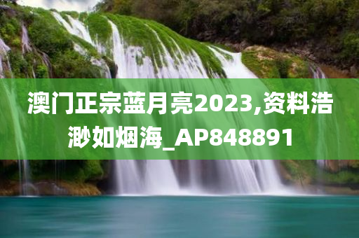 澳门正宗蓝月亮2023,资料浩渺如烟海_AP848891