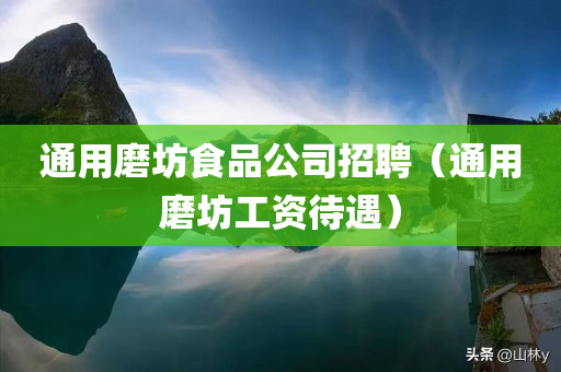 通用磨坊食品公司招聘（通用磨坊工资待遇）