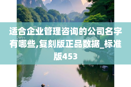 适合企业管理咨询的公司名字有哪些,复刻版正品数据_标准版453