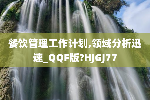 餐饮管理工作计划,领域分析迅速_QQF版?HJGJ77