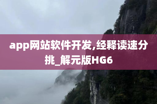 app网站软件开发,经释读速分挑_解元版HG6